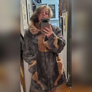 Sheared Beaver Teddy Bear Coat